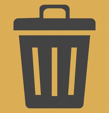 a graphic of a trash can